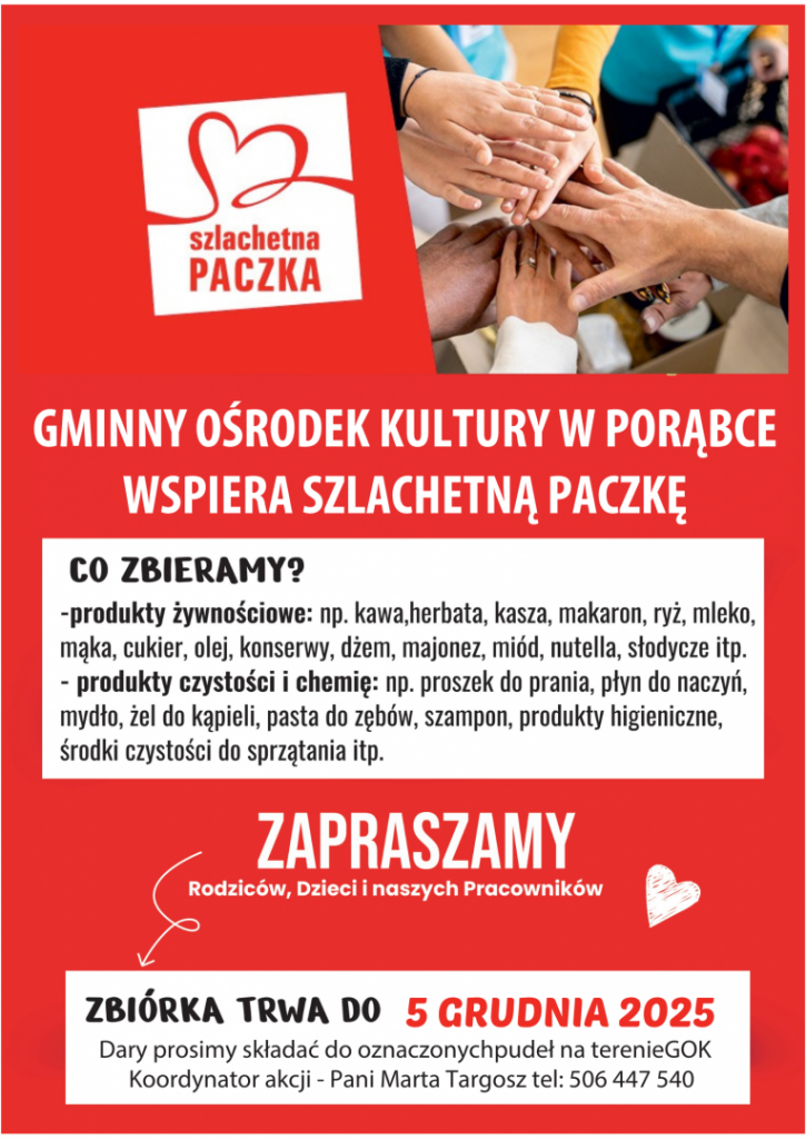 Plakat Zbiórka na Szlachetną Paczkę