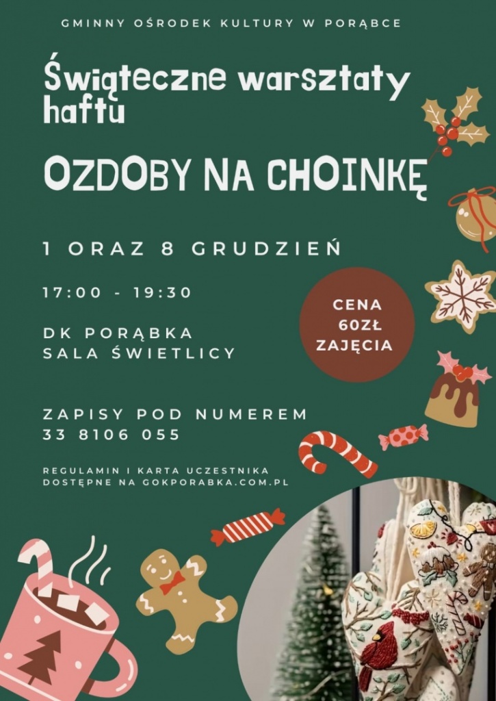Plakat haft płaski na grudzień