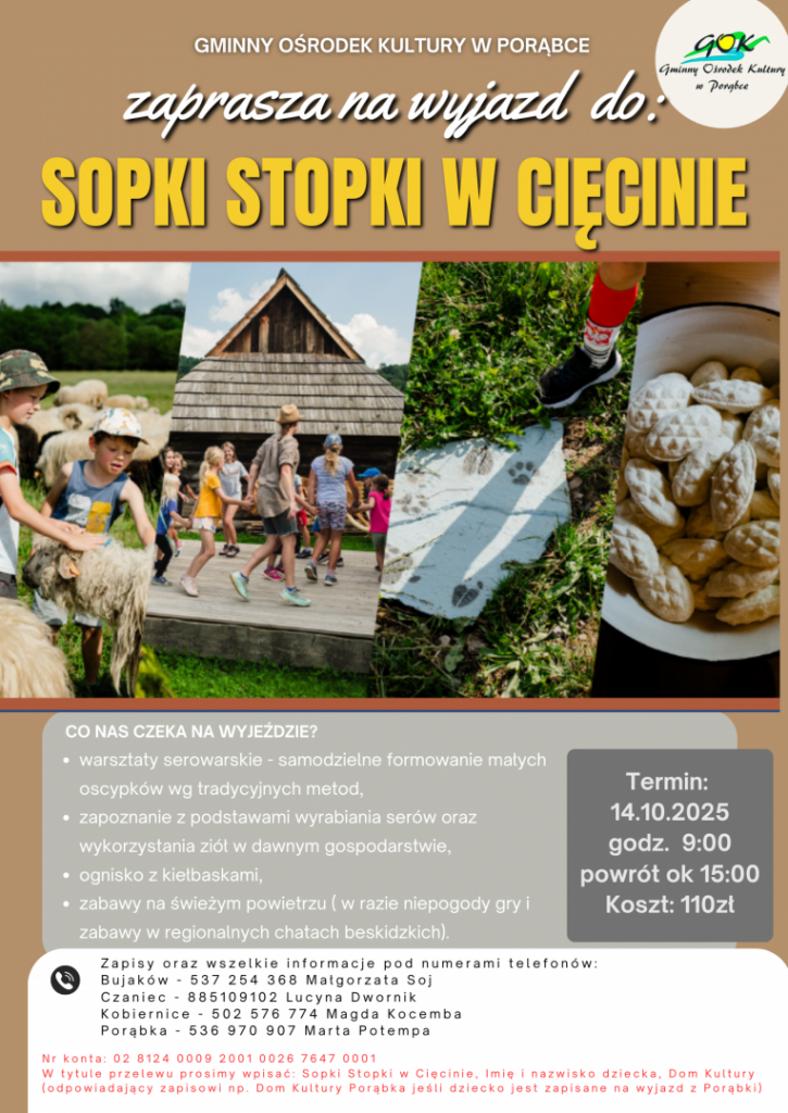 Plakat owczarnia wycieczka