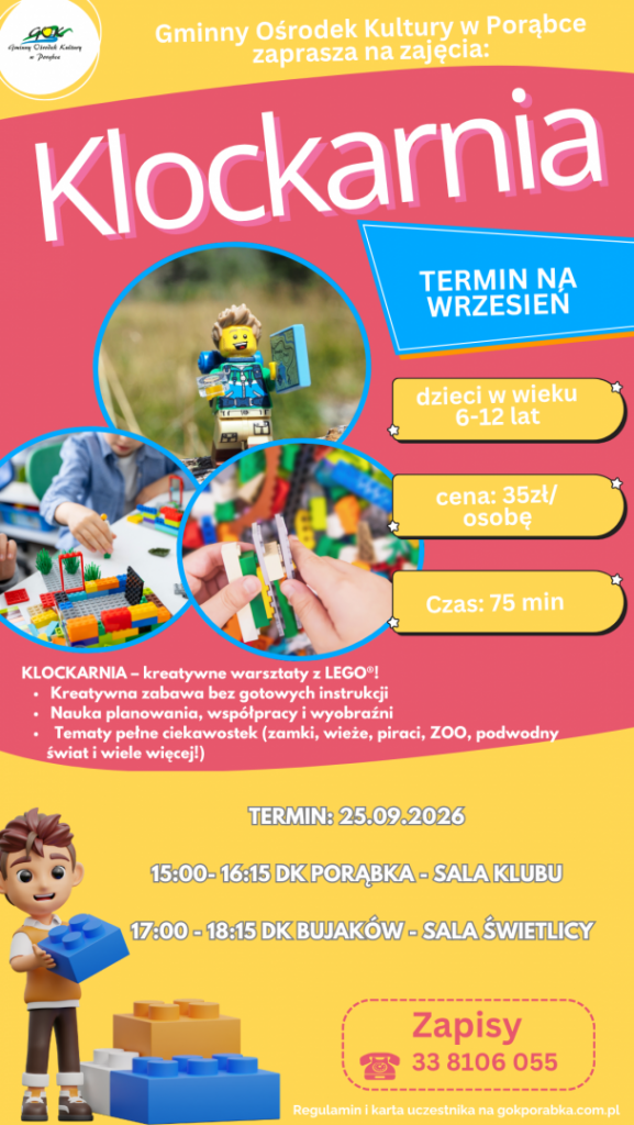 Klockarnia wrzesień nabór