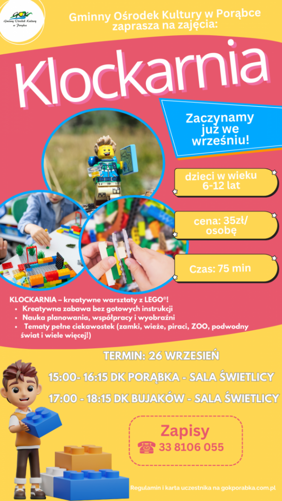 Klockarnia- warsztaty Lego