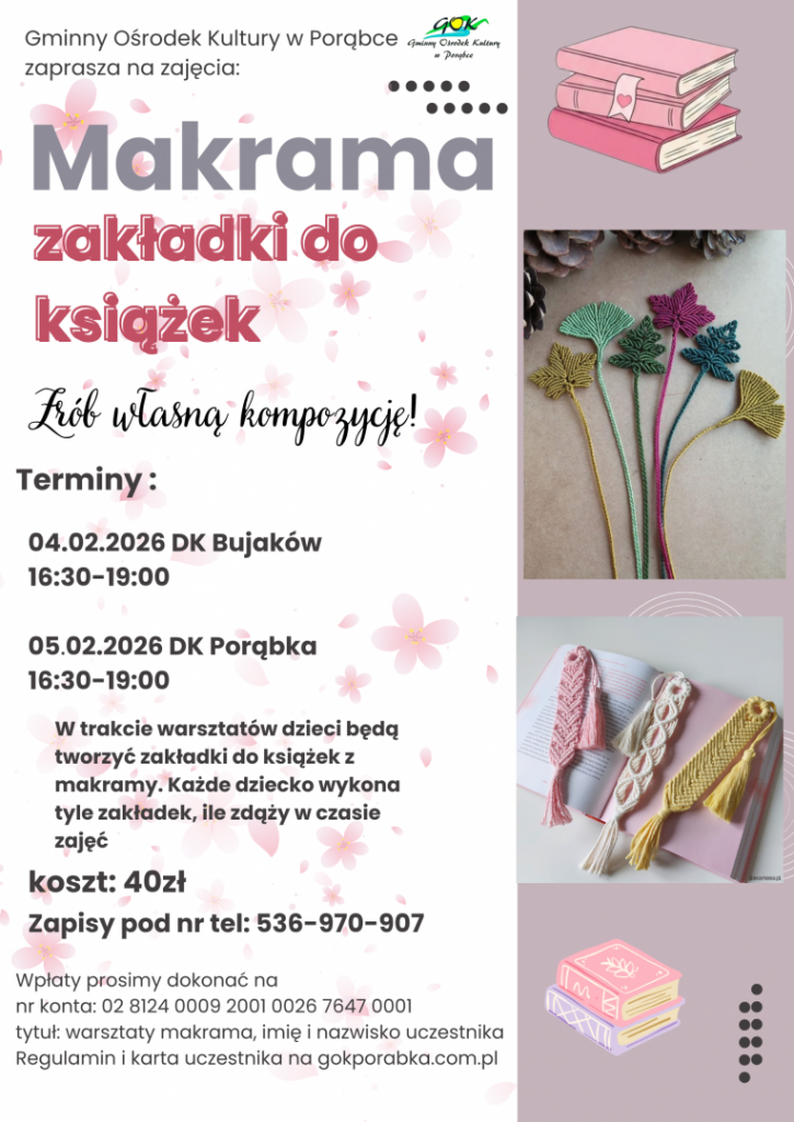 Makrama luty - zakładki do książek